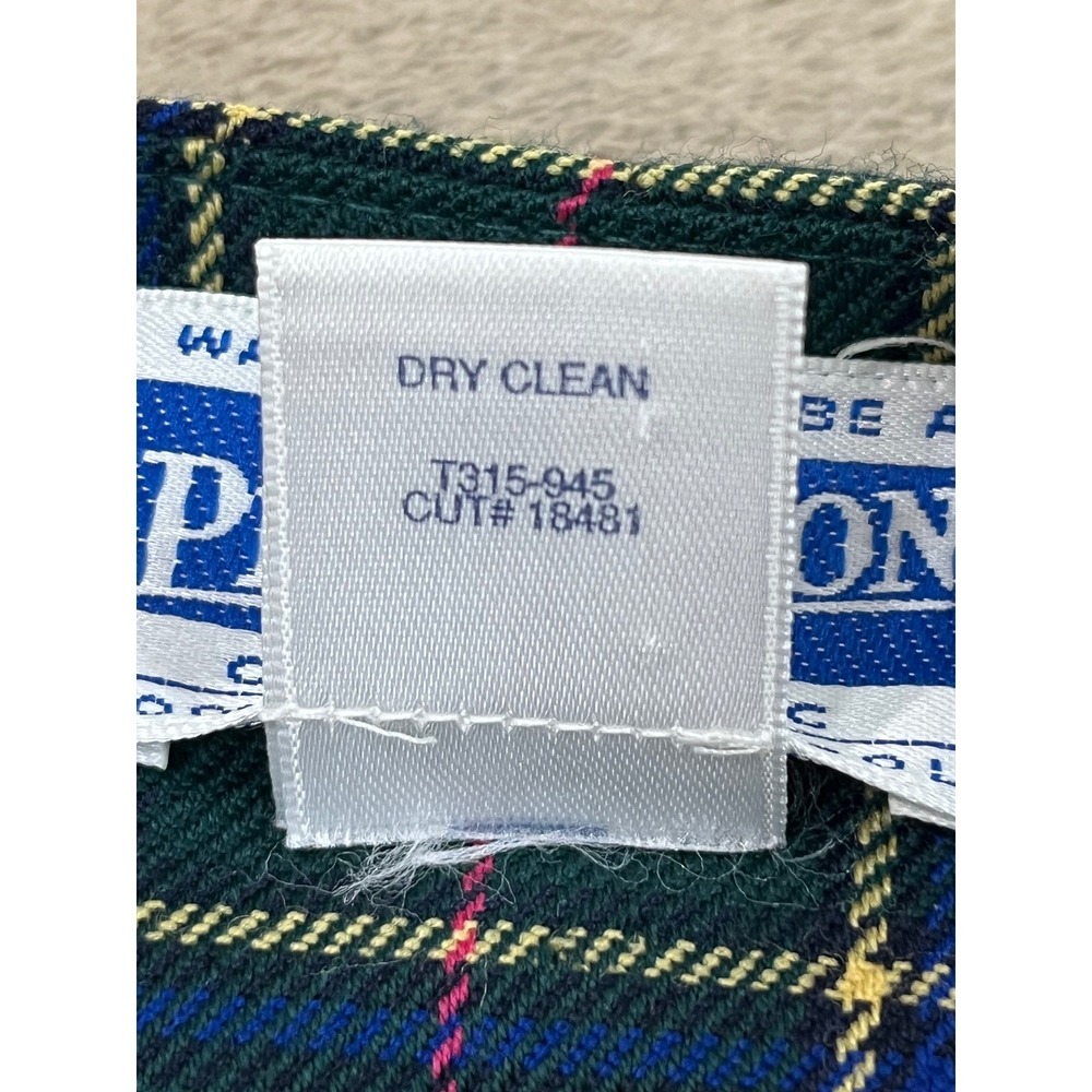 Vtg Pendleton Wool Skirt Suit Set Women 16 Green Pink Plaid Blazer Pleated Skirt - Picture 4 of 16